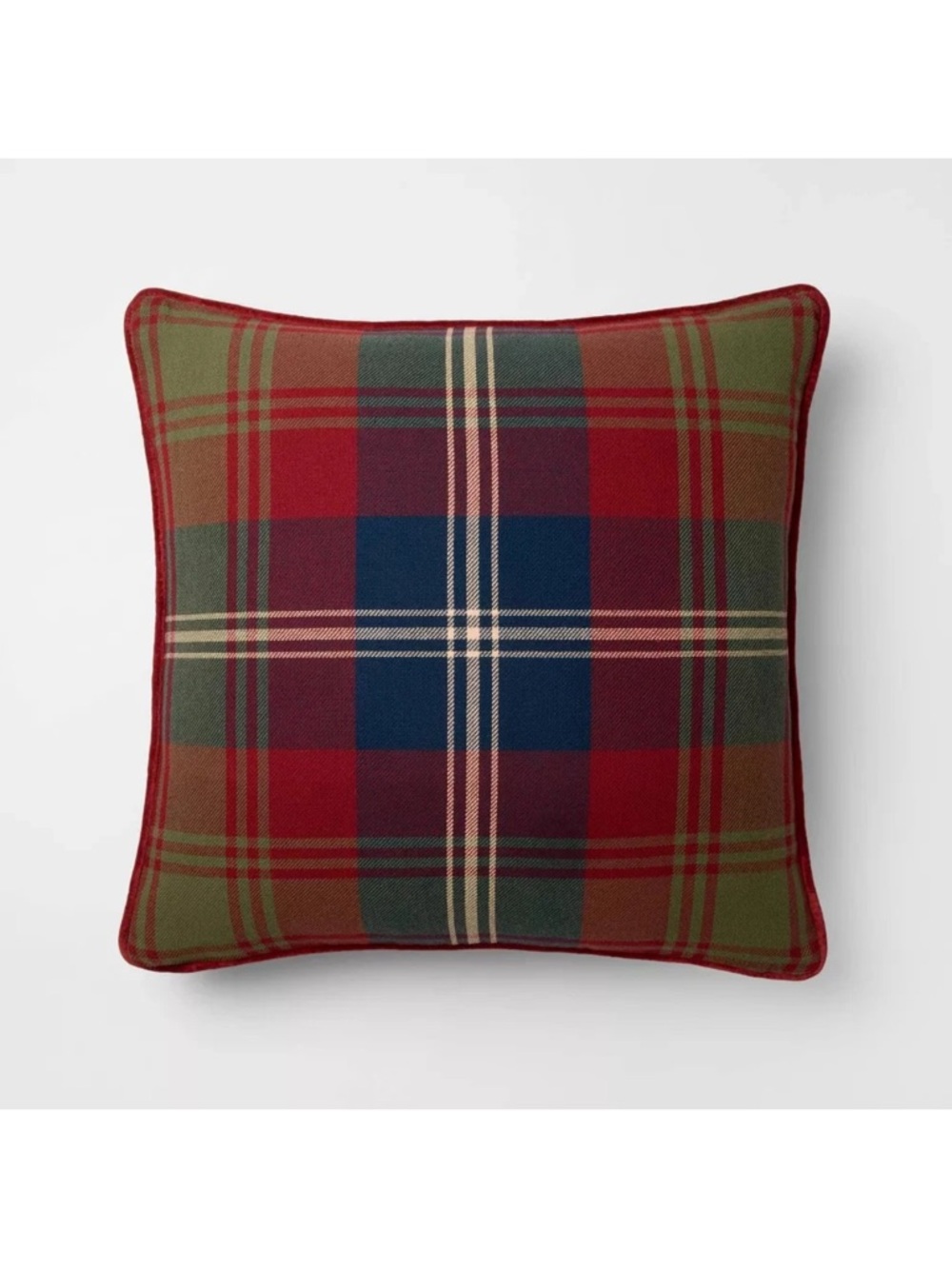 24”x24” Tartan Holiday Plaid Pillow - Threshold™ designed with Studio McGee NEW!